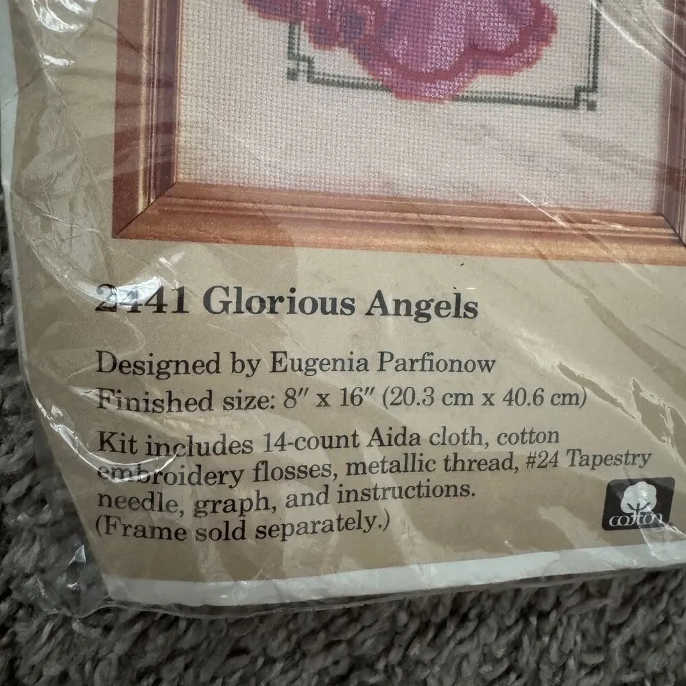 Creative Circle Glorious Angels Counted Cross Stitch Kit 8x16 Wall Hanging 2441